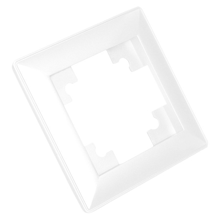 Рамка STEKKER, PFR00-7001-01 1-местная, пластик, серия Катрин, белый - фото