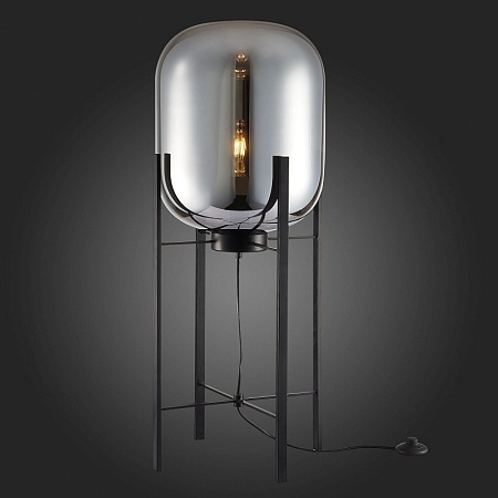 Торшер ST-Luce Черный/Дымчатый E27 1*40W SL1050.715.01 - фото