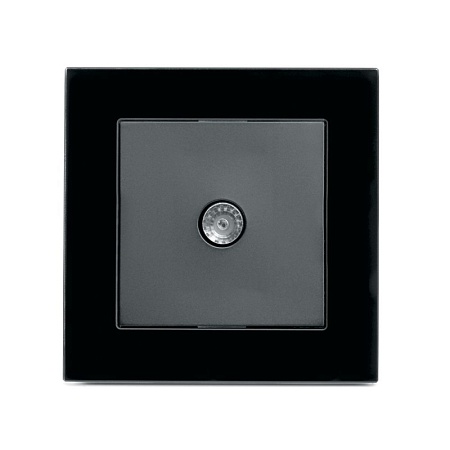 Розетка телевизионная 1-местная ,STEKKER, GLS00-7008-05 ,75 Ом, 5-862МГц, серия Катрин, черный - фото