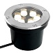 Светодиодный светильник тротуарный (грунтовый) Feron SP2802, 6W, AC/DC12-24V, низковольтный, 4000К, металлик, D120*H90mm, вн.диаметр: 90m, IP67 - фото