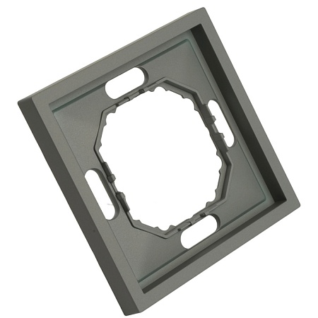 Рамка STEKKER, PFR00-5001-10 1-местная, серия Эмили, платиново-серый, soft touch - фото