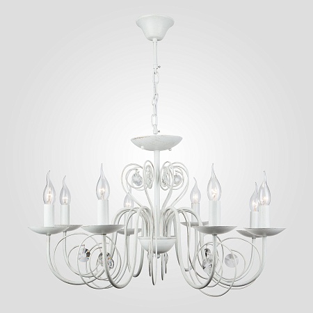 Подвесной светильник Eurosvet 60018/8 белый с золотом - фото