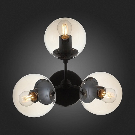 Бра ST-Luce Черный/Янтарный E27 3*40W SL549.411.03 - фото