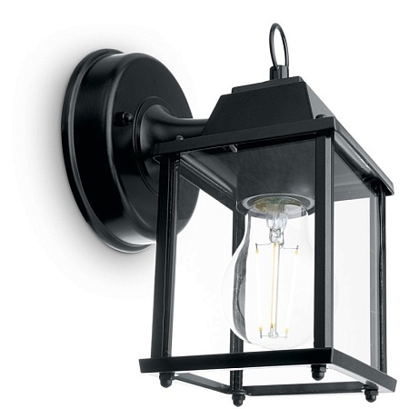 Светильник садово-парковый Feron PL200 на стену вниз 60W E27 230V, черный - фото