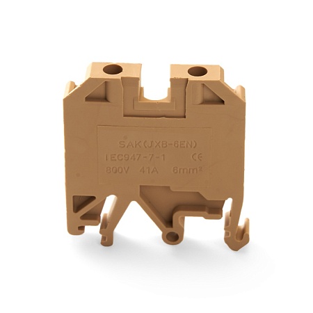 Зажим наборный изолированный (винтовой) ЗНИ - 6,0 (JXB 6), бежевый STEKKER - фото