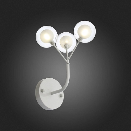 Бра ST-Luce Белый/Белый,Прозрачный G4 LED 3*2W SL376.501.03 - фото