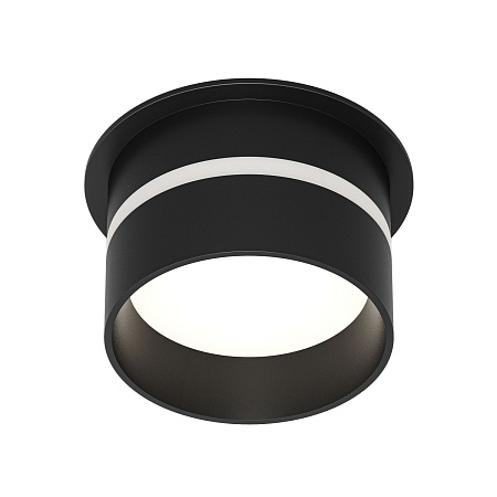 DK2404-BK Встраиваемый светильник влагозащ., IP 44, до 15 Вт, GU10, черный, алюминий - фото