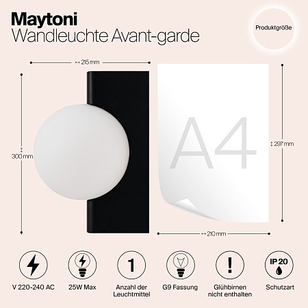 Настенный светильник (бра) Maytoni Avant-garde MOD324WL-01B - фото