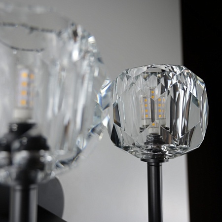 Бра Boule De Cristal Double Sconce Brass Черный Imperiumloft 178385-22 - фото