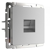 Телефонная розетка  RJ-11 серебряный WL06-RJ-11