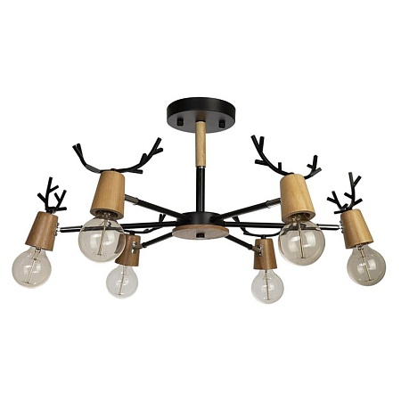 10024/6 Black Люстра на штанге LOFT IT Sven - фото