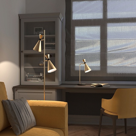 Настольный светильник Bogate's 01109/1 латунь / черный - фото