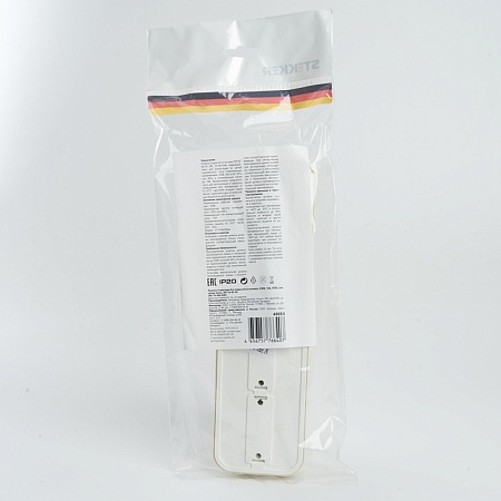 Розетка 4-местная б/з STEKKER, PST16-60-20 (RA 16-464-БЖ), пластик АВС, 250В, 16А, IP20, слоновая кость - фото