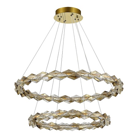 Люстра подвесная ST-Luce Золотистый/Прозрачный,Янтарный LED 1*45W 3000K SL6009.203.02 - фото