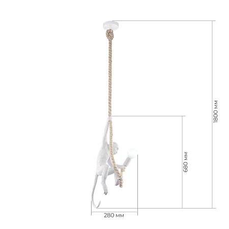 Подвес Белый E27 1*60W SLE115103-01 - фото