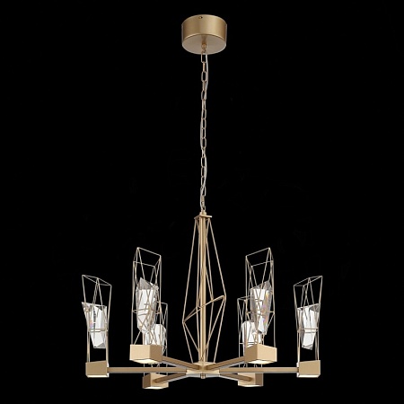 Люстра подвесная ST-Luce Матовое золото/Матовое золото, Прозрачный LED 6*8W 4000K SL815.203.06 - фото