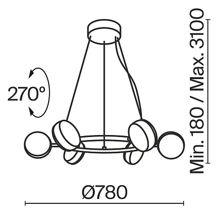 Подвесной светильник Maytoni Mind MOD299PL-L60BC3K - фото