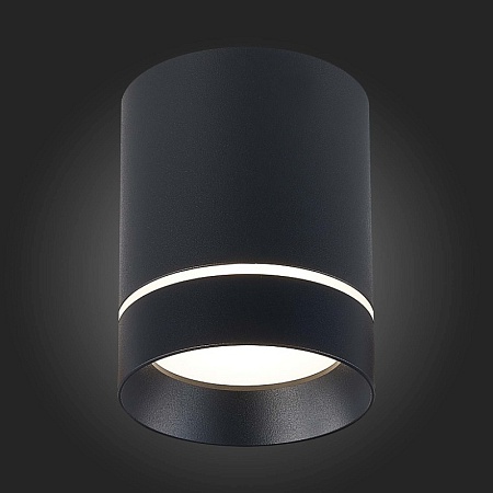 Светильник потолочный Черный LED 1*12W 4000K 840Lm Ra>90 120° IP20 D79xH100 170-240V ST115.442.12 - фото