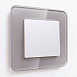 Выключатель одноклавишный (белый матовый) W1110061 - фото