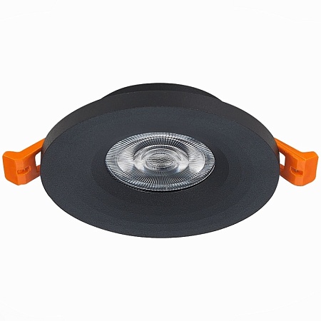 Св-к встр. Черный GU10 1*50W D95xH27 220V Без ламп ST205.408.01 - фото