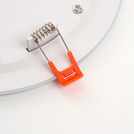 Светодиодный светильник Feron AL2440 встраиваемый 9W 4000K с синей подсветкой, белый - фото