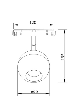 Трековый светильник Technical Ball TR028-2-15W3K-B - фото