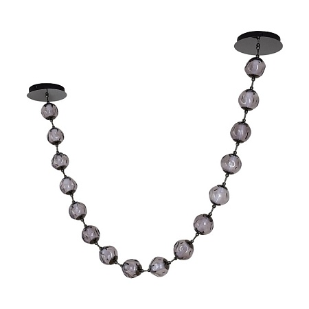 SL6520.403.16 Светильник подвесной ST-Luce черный жемчуг/прозрачно-дымчатый LED 1*80W 4000K HELMI - фото