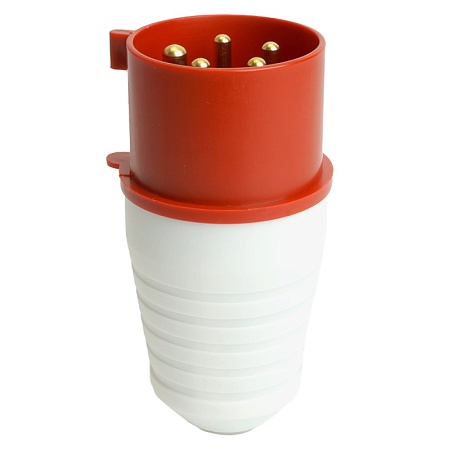 Вилка прямая ST-025 32А 380В 3P+PE+N IP44, PPG32-025-44, Stekker - фото