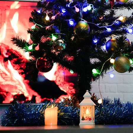 Световая фигура Свеча "Рождество" 1LED (батарейки в компл), 13,5см, белый, LT129 - фото