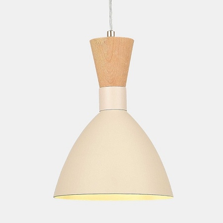 Светильник подвесной Бежевый/Бежевый, Светлое дерево, Золотистый E14 1*40W SLE1256-503-01 - фото