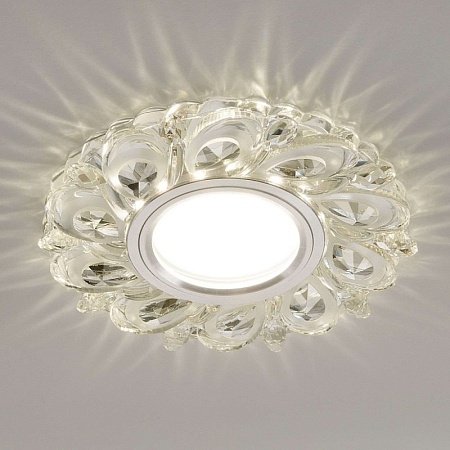 Встраиваемый точечный светильник с LED подсветкой 2219 MR16 CL прозрачный - фото