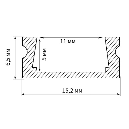 Профиль алюминиевый накладной, белый, CAB262 - фото