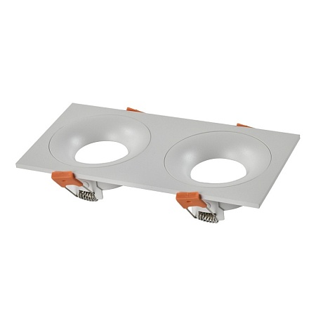 Св-к встр. Белый GU10 2*50W IP44 L100xW200xH40 -V Без ламп ST259.508.02 - фото