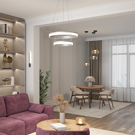 Потолочный подвесной светильник Denkirs DK6741-BK+AM - фото