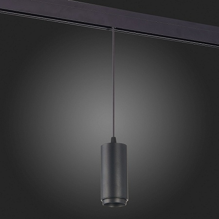 Магнитный трековый светильник подвесной ZOOM Черный LED 1*6W 4000K 667Lm Ra>80 10-60° I ST357.443.06 - фото