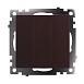 Выключатель 3-клавишный (механизм), STEKKER GLS10-7108-04, 250V, 10А, серия Катрин, шоколад - фото