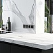 Рамка на 4 поста Senso (серебряный, стекло soft-touch) W0043106 - фото