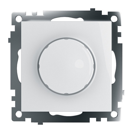 Выключатель диммирующий TRIAC(механизм), STEKKER GLS10-7106-01, 250V, 500W, серия Катрин, белый - фото