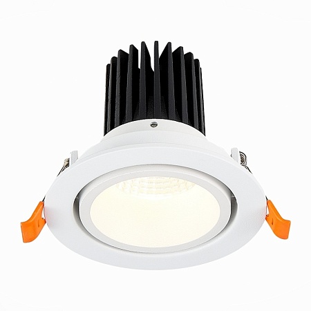 Св-к встр. Белый LED 1*10W 3000K 750Lm Ra>90 38° IP20 D102xH85 170-240V ST705.538.10 - фото