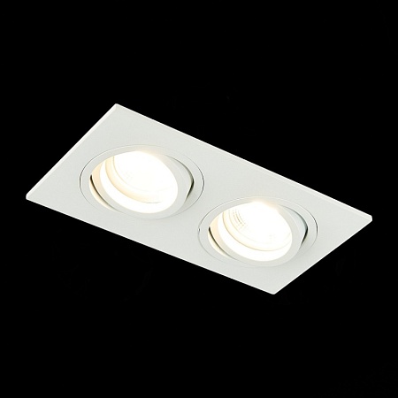 Св-к встр. Белый GU10 2*50W IP20 L170xW92xH27 220V Без ламп ST251.508.02 - фото