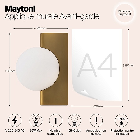 Настенный светильник (бра) Maytoni Avant-garde MOD324WL-01BS - фото