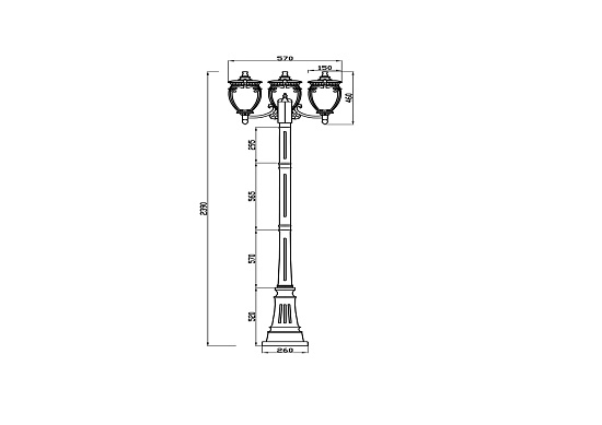 Садово-парковый светильник Outdoor Fleur O414FL-03BZ - фото