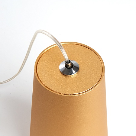 Светильник потолочный Feron ML1858 Barrel BELL levitation на подвесе 1,7 м  MR16 35W 230V, золото черный - фото