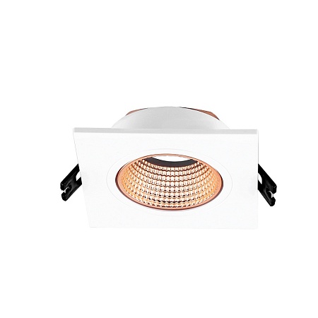 DK3071-WBR Встраиваемый светильник, IP 20, 10 Вт, GU5.3, LED, белый/бронзовый, пластик - фото