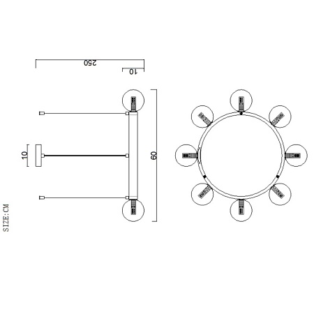 Подвесная Люстра Destiny Ch D60 Imperiumloft 194905-23 - фото
