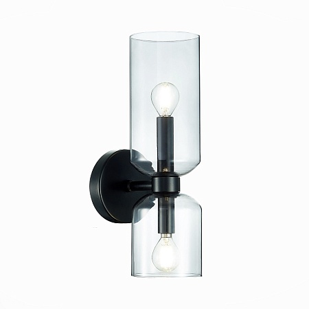 Бра ST-Luce Черный/Дымчатый E14 2*40W SL1180.401.02 - фото