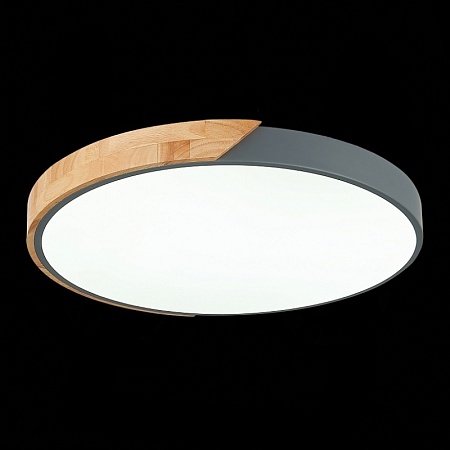 Светильник потолочный Серый, Светлое дерево/Белый LED 1*45W 3000K/4000K/6000K SLE200972-01 - фото