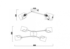Потолочный светильник Freya Isabella FR5095CL-04G