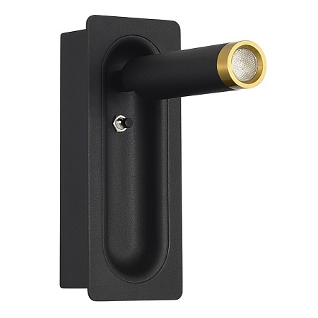 Светильник настенный ST-Luce черный/черный,латунь LED 1*3W 4000K SL6238.401.01 - фото