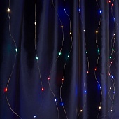 Светодиодная гирлянда Feron CL591 занавес типа Роса 3*3м  + 3м мультиколор USB, прозрачный шнур